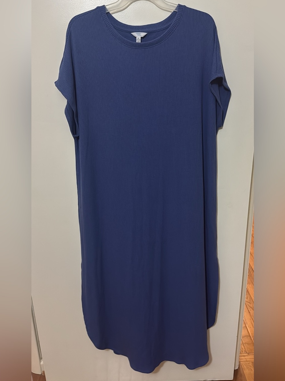 Time and Tru Periwinkle Ribbed Scoop Neck Dress